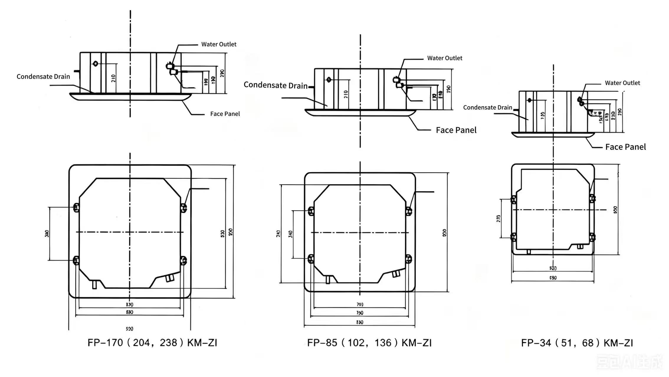 Dimensions techniques des unités de luxe / haut de gamme